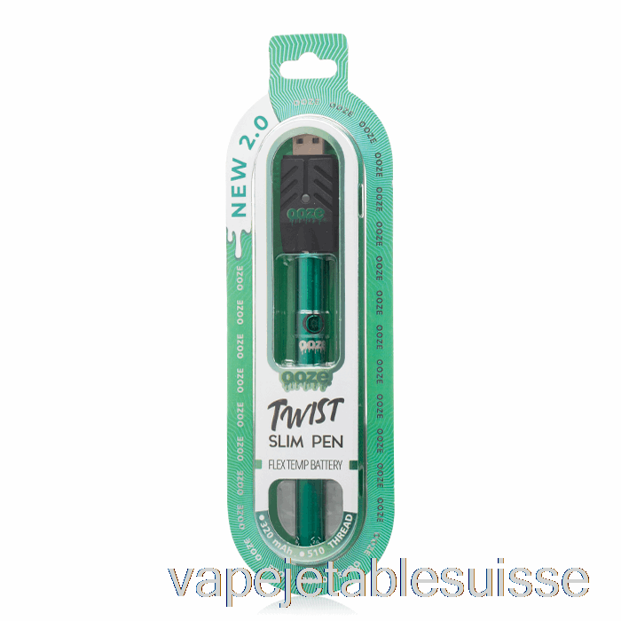Vape Suisse Ooze Slim Twist Pen 2.0 Flex Temp Batterie Aqua Sarcelle